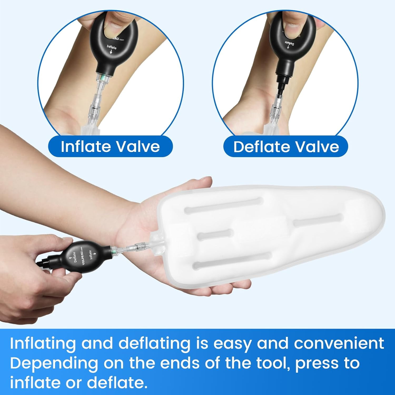Velpeau Air Gel Stabilizer Brace for Ankle Sprain, Tendonitis Support for Men & Women,Achilles Tendon Compression Relief,Fracture Treatment,Hot & Cold Therapy(Small,Left)