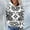 Gray, variant on Women's Ethnic Print Pullover Hoodie Casual Long Sleeve Pocket Design Style