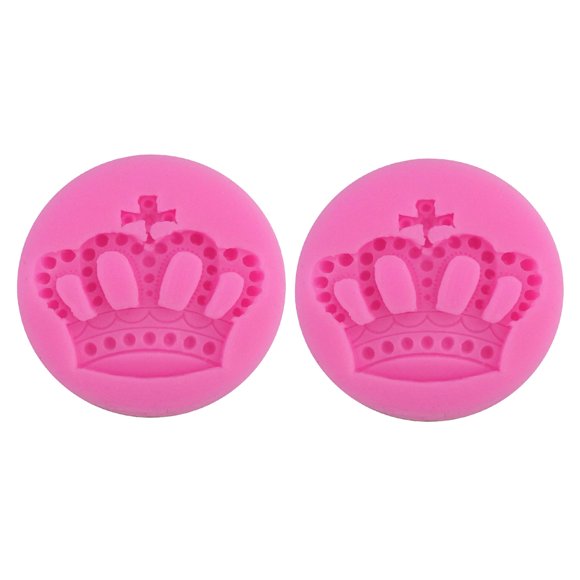 OUNONA 2 Pcs Crown Shaped Silicone Cake Molds for Chocolate Shaping and Cake Decorating