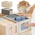 thumbnail image 2 of TQEHS Caja de almacenamiento de ropa de tela Oxford, organizador de ropa de armario, gran capacidad H ι|, 2 of 6