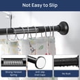 thumbnail image 6 of Sindcom No Drill Shower Curtain Rod 30 to 88 Inches Matte Black, 1 Inch Stainless Steel Adjustable Spring Tension Rods No Drill for Bathroom, Closet, Window, Room Divider, Never Rust, Non Slip, 6 of 11