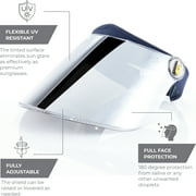 Safety Shield Mask - UV Protection Sun Hat Protects Face Eyes Mouth Skin from Splash - Reusable Goggle Face Visor Transparent - Soft Adjustable Headband - Rotates Desired Angle, Safeguard UV Rays