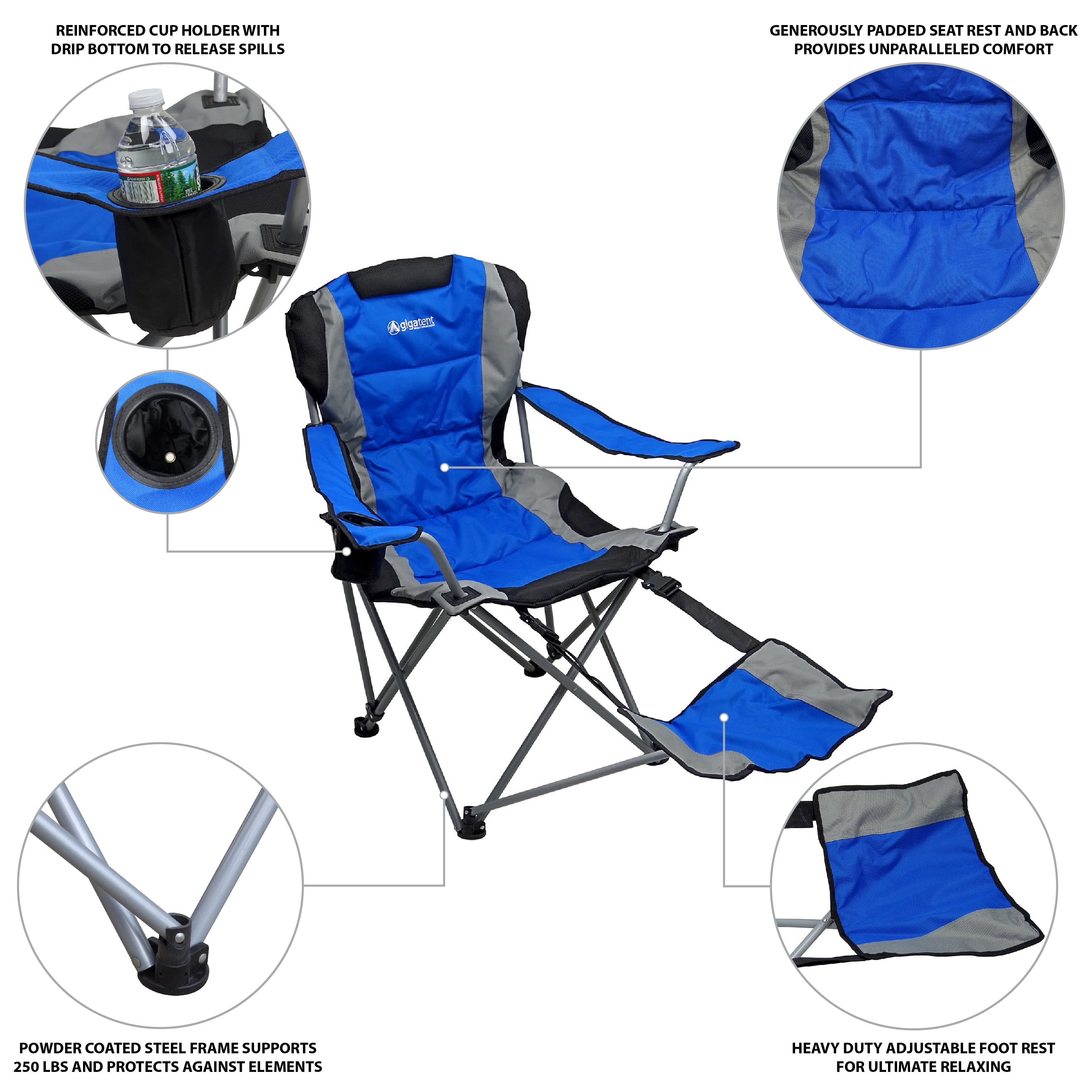 folding chair with footrest walmart
