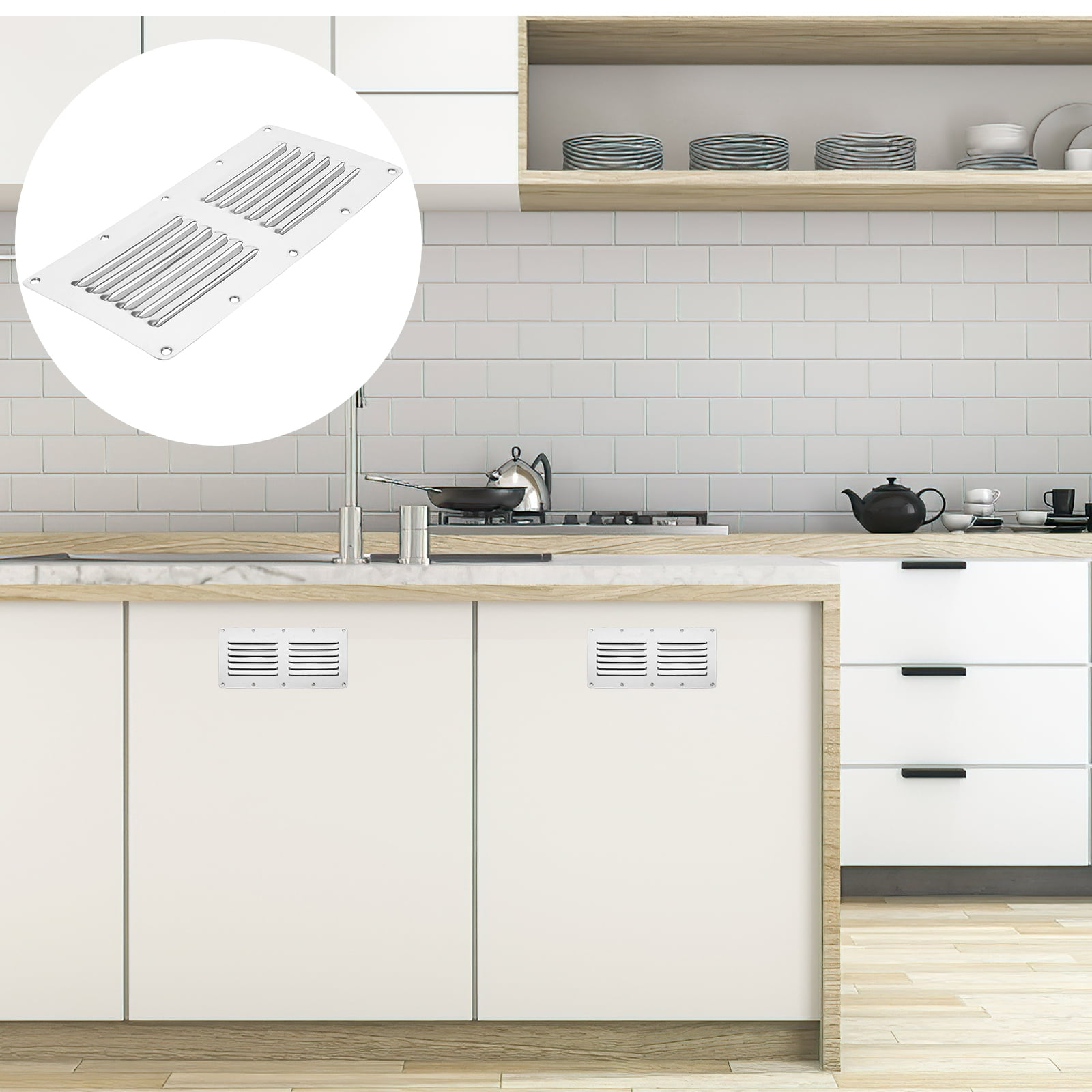 Heat Vent Covers Floor Ventilation Grill Wardrobe Grille Grate Office Stainless Steel 3 Pieces