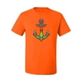 thumbnail image 2 of Trippy Mandala Nautical Colorful Mosaic Anchor | Mens Fashion Graphic T-Shirt, Orange, X-Large, 2 of 4