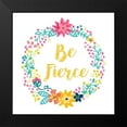 thumbnail image 2 of Coleman, Joan 15x15 Black Modern Framed Museum Art Print Titled - Be Fierce, Happy Garden, 2 of 5