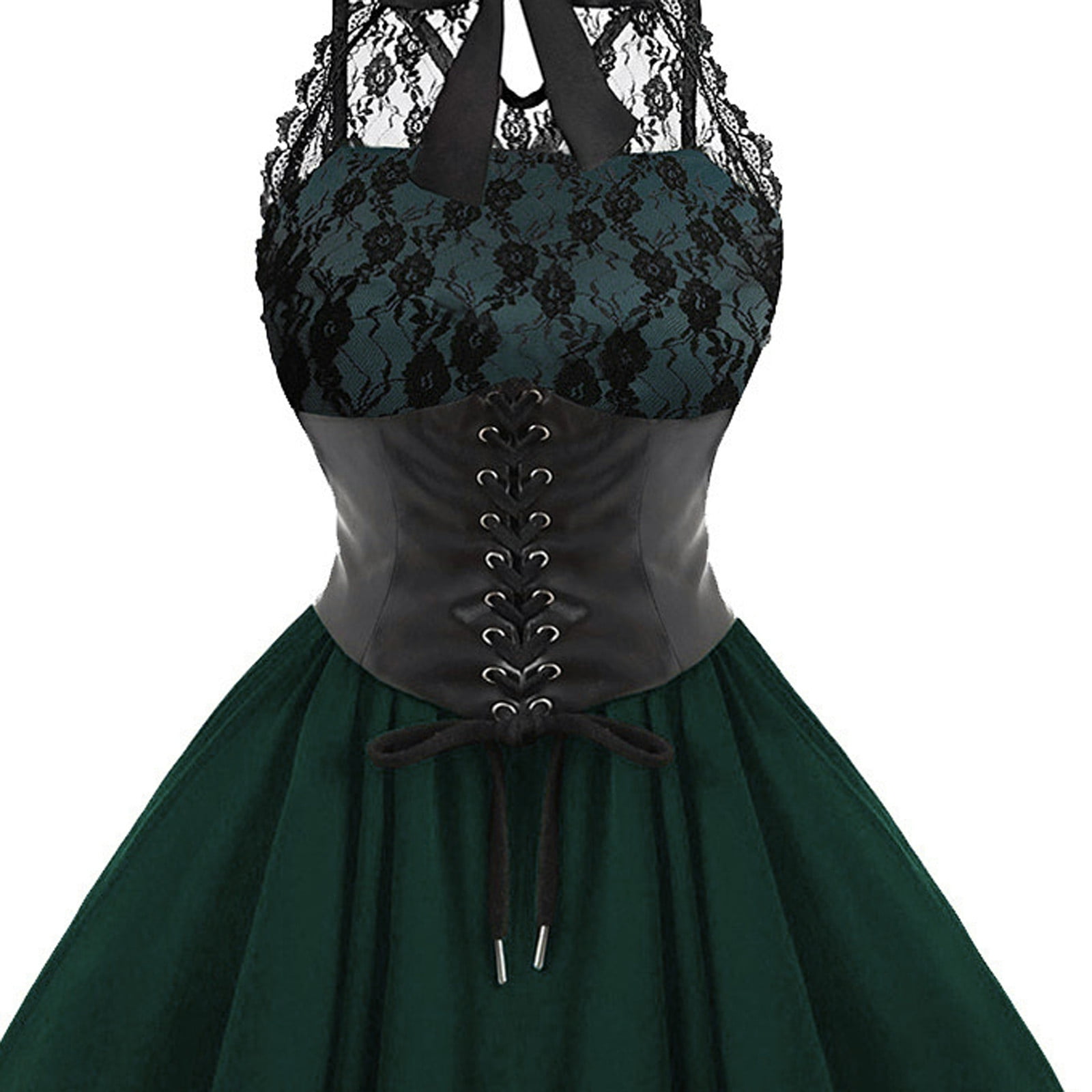 Women's Goth Corset Dress Lace Halter Emo Sleeveless Gothic Dresses SteamPunk Gothic Vampire Witch Costume for Women - Walmart.com Women's Goth Corset Dress Lace Halter Emo Sleeveless Gothic Dresses SteamPunk Gothic Vampire Witch Costume for Women - Walmart.com
