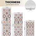 thumbnail image 4 of Brown Geometric Diamond Pattern Kitchen Rugs Sets Of 3,Kitchen Runner Rugs Non Skid Washable,Decorative Kitchen Floor Mats for Kitchen,Sink,Laundry,17"x30"+ 17"x47" + 17"x59", 4 of 6