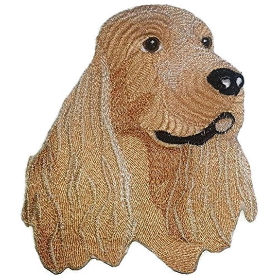 Amazing Custom Cocker Spaniel Dog Face Embroidery IronOn/Sew Patch (6" x 5")[Made in USA]