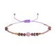 thumbnail image 1 of Nvzi Pulseras de cuentas de piedra hechas a mano para mujer, lindas cuentas de piedra de semilla, pulsera de cuerda ajustable, regalos de joyería de playa de verano, púrpura, 1 of 5