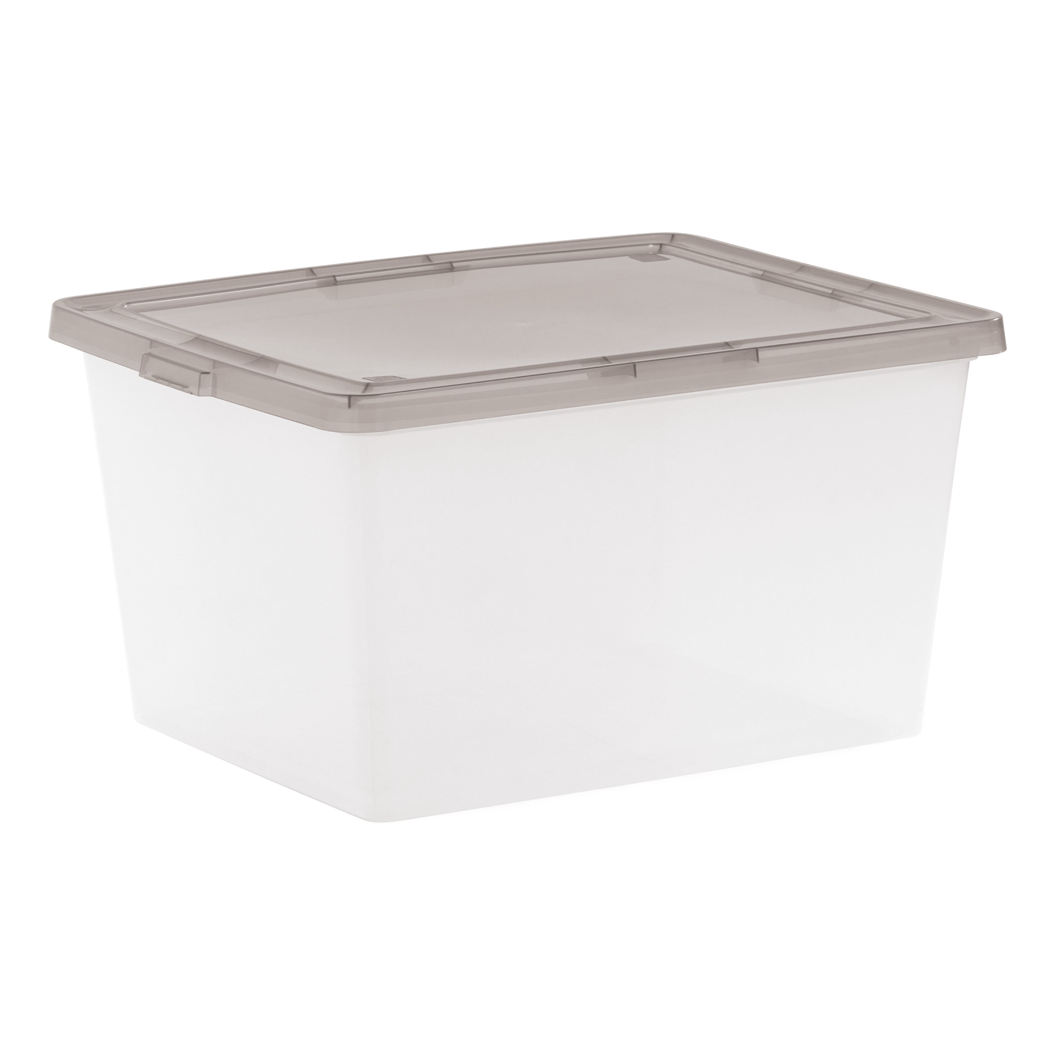 IRIS 24.5 Qt. Plastic Storage Bins with Lids, Stackable Storage Containers, Totes, 6 Pack