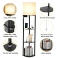 Neoglint 3Tier Sector Corner Shelf Floor Lamp with 2 USB charging