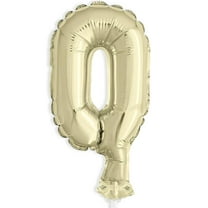 Unique 57260 Gold Foil Number 0 Party Balloon Cake Topper 1 ct 5"