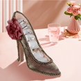 thumbnail image 6 of Geemin Elegant High Heel Shape Jewelry Organizers Display Stand Fabric Texture for Rings, 6 of 20