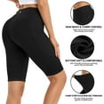 thumbnail image 3 of BeautyIn Women Yoga Shorts Tummy Control Workout Leggings with Side Pockets, 3 of 7