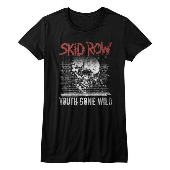 Skid Row Graffiti Gone Wild Black Junior Women's T-Shirt