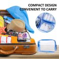 thumbnail image 4 of 4 pcs Clear Makeup Bags with Zipper, Makeup Cosmetic Bag for Women Men, Makeup Bag for Travel, Bathroom - blue, 4 of 7