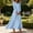 Blue, variant on QUNYINEY Elegant Wedding Guess Dress for Women Formal Long 3/4 Sleeve Blue A Line Dress Fall Party V Neck Loose Fit Flowy Dresses