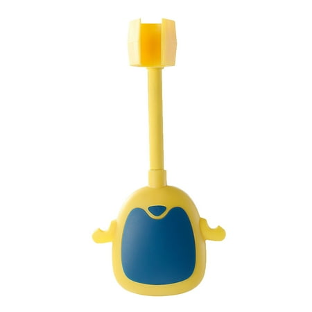 

YUEHAO Shower 360° Adjustable Rotatable Wall Mount Holder No-Punching Shower Rack With Hooks Shower Bracket Yellow