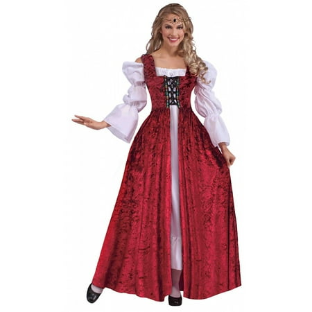 Medieval Single - Medieval Lace-Up Gown Adult Costume - Plus Size