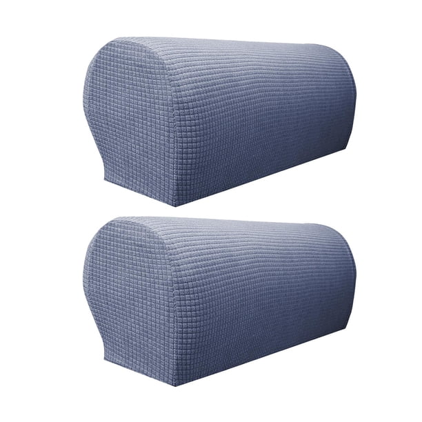 2 fundas para reposabrazos de sofá, lavables y estirables, para sillón Gris oscuro