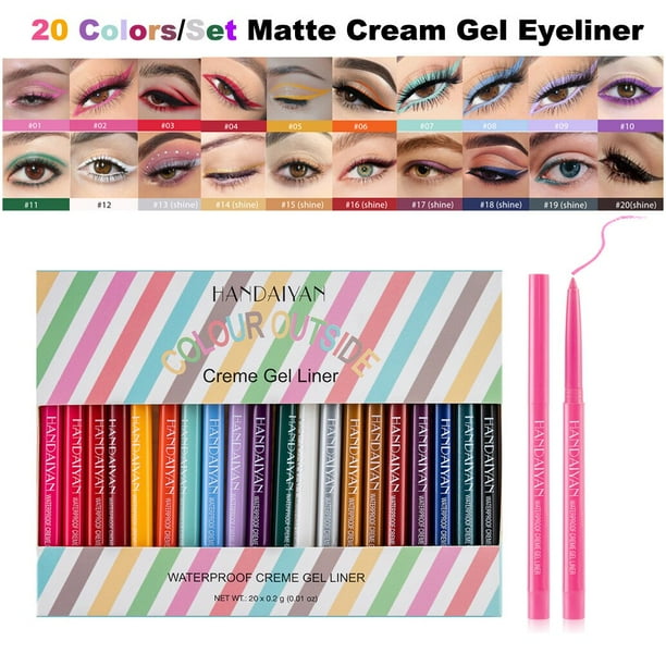 Juego de delineador de ojos mate, 10/12 colores, maquillaje brillante, resistente al agua, colorido, cristal líquido, diamante, delineador de ojos, pluma, Gel, maquillaje, cosméticos Tan Jianjun unisex