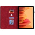 thumbnail image 3 of Galaxy Tab A7 Case, TECHCIRCLE Multi-Angle Folio Stand Premium Embossed Butterfly PU Leather Protective Smart Cover with Auto Wake Sleep for Samsung Galaxy Tab A7 10.4 SM-T500/T505/T507 - Red, 3 of 5