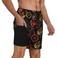 thumbnail image 3 of Goofa Compass And Mountains In Bicycle Wheels1 Printed Men's Swim Trunks Board Shorts Quick Dry Mens Swimming Trunks with Compression Liner,Breathable Fit Hawaii Beach Shorts-XX-Large, 3 of 9