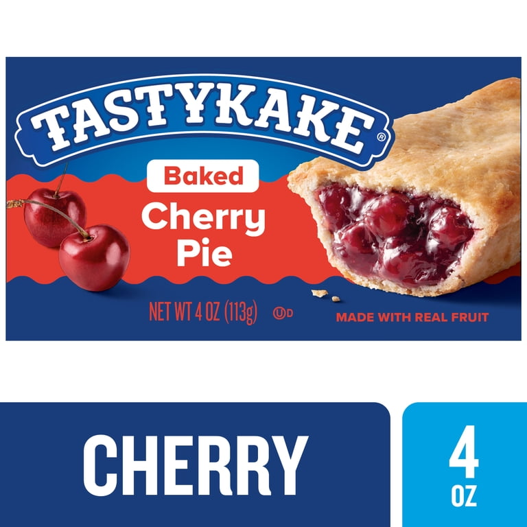 Tastykake, Baked Cherry Pie, 4 oz, Individually Wrapped Snack