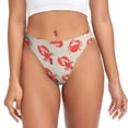 thumbnail image 1 of Fotbe Crab Lobster 1 Tanga Sin Costuras para Mujer con Estampado – Panties Invisibles, Transpirables y Cómodos para Uso Diario-XX-Large, 1 of 6