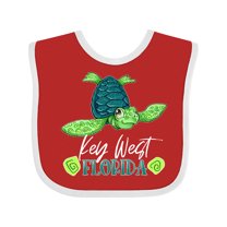Inktastic Key West, Florida Happy Sea Turtle Boys or Girls Baby Bib