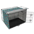 thumbnail image 6 of Nature Art Dog Crate Cover, Botanical Theme Colorful Birds Flowers Leaves and Hearts Ornaments, Easy to Use Pet Kennel Cover Small Dogs Puppies Kittens, 7 Sizes, Petrol Blue Multicolor, by Ambesonne, 6 of 6