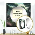 thumbnail image 3 of Designart "Blossoming Sacred Forest Serene River Scene" Christianism Square Mirror For Wall Decor - Large Green Square Printed Wall Mirror Art - Wall Mounted Square Large Mirror, 3 of 5