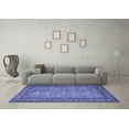 thumbnail image 3 of Ahgly Company Machine Washable Indoor Rectangle Persian Blue Traditional Area Rugs, 7' x 9', 3 of 4