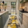 thumbnail image 4 of CAMILSON Solana Non Slip Modern Floral Indoor Area Rug Yellow/Brown 2x7, 4 of 7