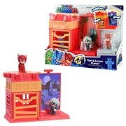 PJ Masks Nighttime Micros Trap & Escape Playset, Owlette vs. Luna Girl, Kids Toys for Ages 3 Up, Gifts and Presents