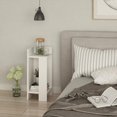 thumbnail image 2 of JV Home Elos Collection Stylish Nightstand | End Table for Living Room, Bedroom 24 inch Left Module White, 2 of 7