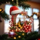 thumbnail image 4 of Adornos Navideños con Monograma Acrílico de 26 Letras y Gorro de Papá Noel | Adornos Colgantes 2D para Árbol de Navidad | Decoración Navideña para El Hogar | Adornos Navideños Multiusos para Chimenea, 4 of 5