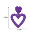 thumbnail image 5 of Honrane Vibrant Heart Earrings Heart Earrings Women's Candy-colored Heart Dangle Earrings Lightweight Acrylic Double Heart Drop Earrings for Valentine's Day, 5 of 8
