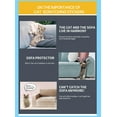thumbnail image 5 of Protector de Muebles para Rascar Gatos: Cinta Antirrayas para Gatos - Protector de Puerta para Rascar Perros - Cinta Autoadhesiva de Entrenamiento Transparente para Alfombra, Sofá, Puerta (Transparente, 7.87" x 6.56FT), 5 of 5