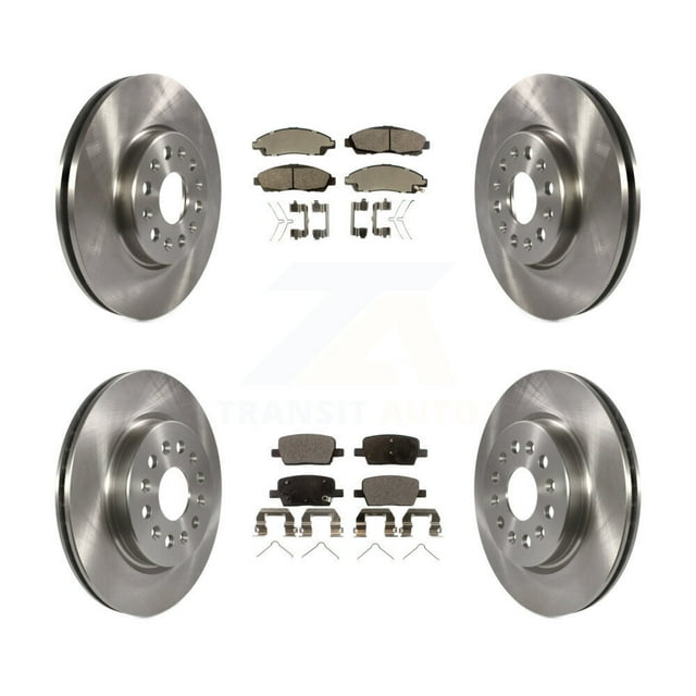 Transit Auto Front Rear Disc Brake Rotors and Ceramic Pads Kit for Car Chevrolet Traverse GMC Acadia Buick Enclave Blazer K8T-100882