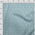thumbnail image 2 of oneOone Cotton Silk Sky Blue Fabric Leaves & Floral Geometric Sewing Fabric By The Yard Printed Diy Clothing Sewing Supplies 42 Inch Wide, 2 of 4