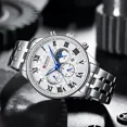 thumbnail image 3 of Reloj Curren Luxury Chronograph Con Calendario Para Hombre Fondo Plateado, 3 of 4