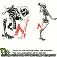 thumbnail image 3 of Halloween Glow in the Dark Skeleton Wall Stickers Set, Contemporary Style Plastic Decor with Luminous Bats, 1 Set Non-Toxic Halloween Party Decor Skeleton Decals, Removable and Reusable Window Clings, 3 of 5