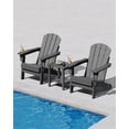 thumbnail image 1 of Chaise Adirondack Pliante – Chaise de Patio Extérieure en HDPE Résistante aux Intempéries avec Texture Grain de Bois, 1 of 7