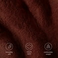 thumbnail image 5 of Bare Home Faux Fur Blanket - 47" x 60" - Ultra Soft Fleece - Throw, Black Cherry, 5 of 8
