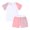 Ash Pink, variant on HAOYUNL 3M-13Y Baby Kids' Summer Cotton Outfit Toddler Youth Solid Color Short Sleeved Set for Children