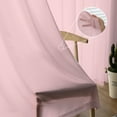 thumbnail image 5 of Blush Pink Pure, Semi Sheer Curtains 84 Inch Length 2 Panels Set, Romantic Contemporary Minimalist Solid Sheer Kitchen Curtain Privacy Voile Window Curtain for Living Room Bedroom Rod Pocket Drapes, 5 of 7