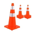 thumbnail image 2 of 8 Pack 28" Flexible PVC Traffic Cones with High Reflective Collar, Heavy-Duty Anti-Slip Base, Multi-Scenario for Construction, Traffic Control, Parking & Training, Easy Stacking & Weatherproof, 2 of 7