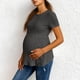 thumbnail image 1 of TaTaai Loose Maternity Round Neck T-shirt, Women's Fashionable Waist-Free Top, Lightweight Soft Fabric, Spring Summer Home Casual Dating Work Outfit, Line Dry Option Gift, 1 of 8